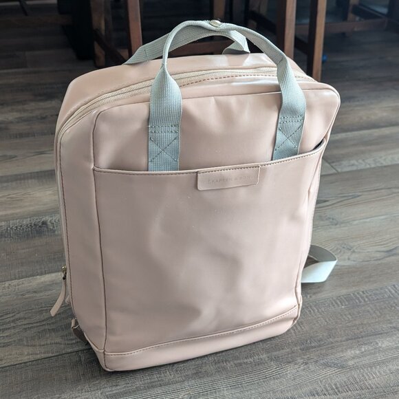 Kapten & Son Malmö Cherry Blossom Laptop Waterproof Backpack Pink Commuter Work - Picture 4 of 15